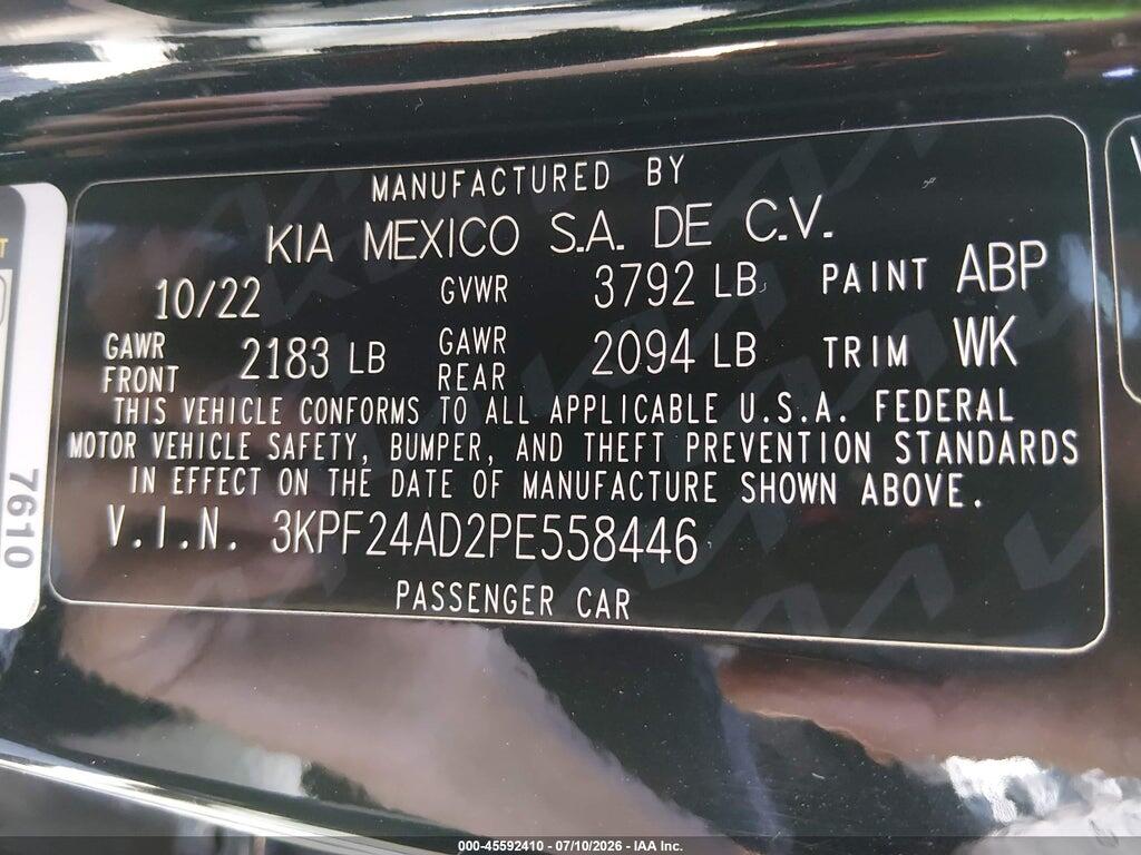3KPF24AD2PE558446 2023 KIA FORTE photo no. 9