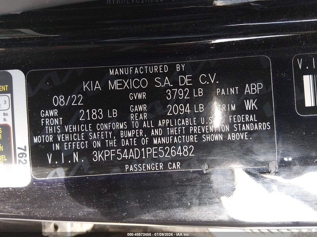 3KPF54AD1PE526482 2023 KIA FORTE photo no. 9