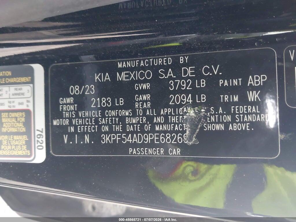 3KPF54AD9PE682690 2023 KIA FORTE photo no. 9