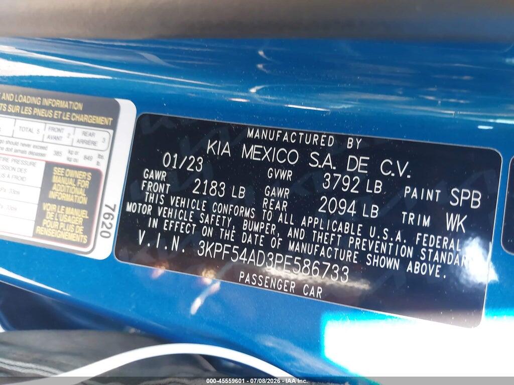 3KPF54AD3PE586733 2023 KIA FORTE photo no. 9