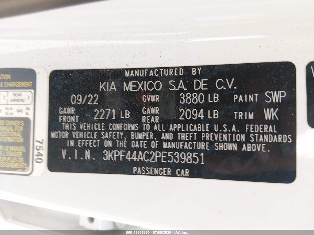 3KPF44AC2PE539851 2023 KIA FORTE photo no. 9