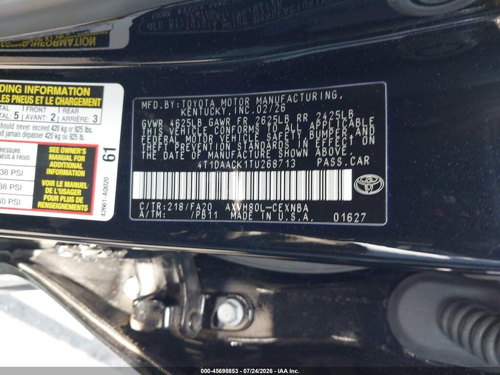 4T1DAACK1TU268713 2026 TOYOTA CAMRY photo no. 9
