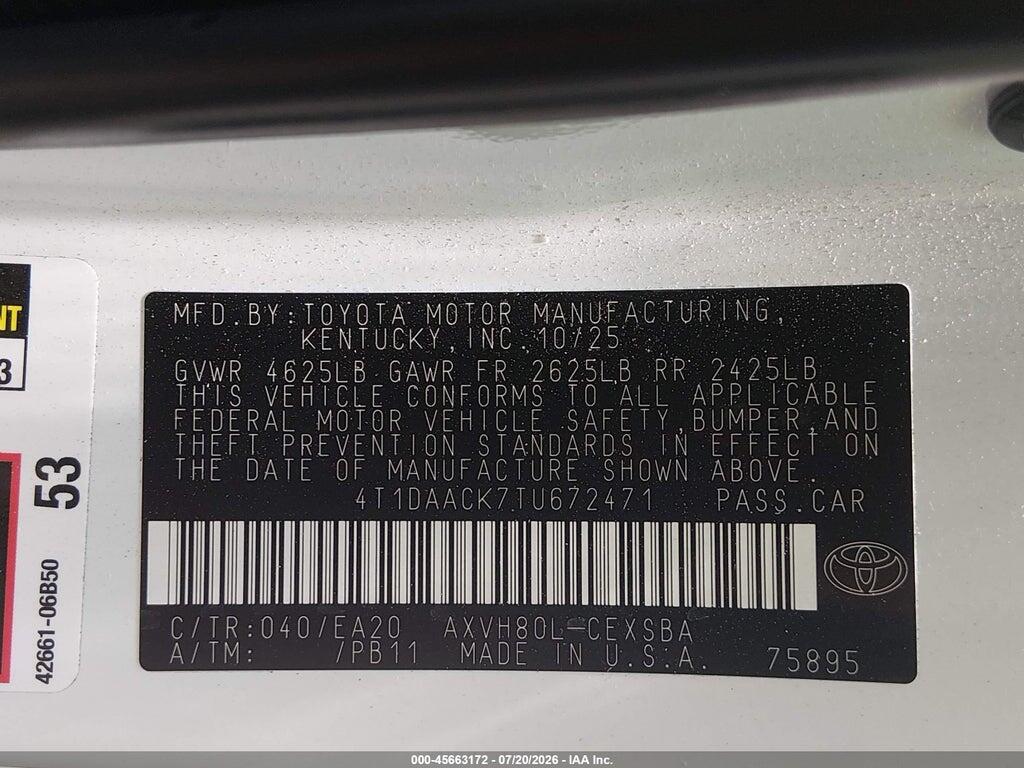 4T1DAACK7TU672471 2026 TOYOTA CAMRY photo no. 9
