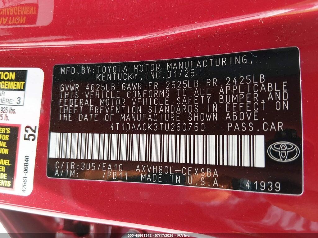 4T1DAACK3TU260760 2026 TOYOTA CAMRY photo no. 9