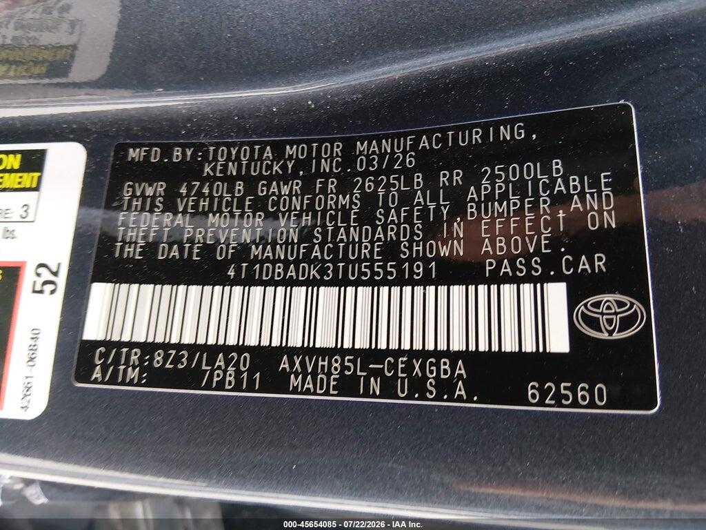 4T1DBADK3TU555191 2026 TOYOTA CAMRY photo no. 9