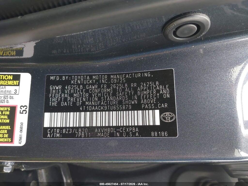4T1DAACK9TU655879 2026 TOYOTA CAMRY photo no. 9