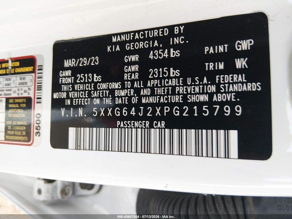5XXG64J2XPG215799 2023 KIA K5 photo no. 9