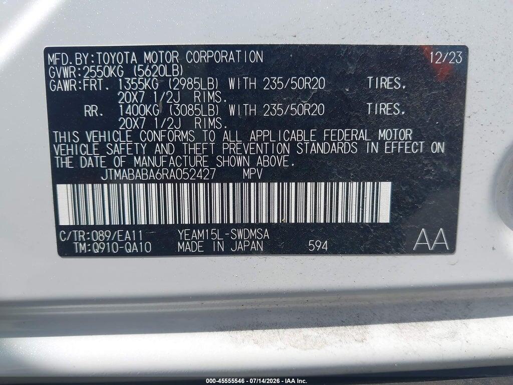 JTMABABA6RA052427 2024 SUBARU SOLTERRA photo no. 9