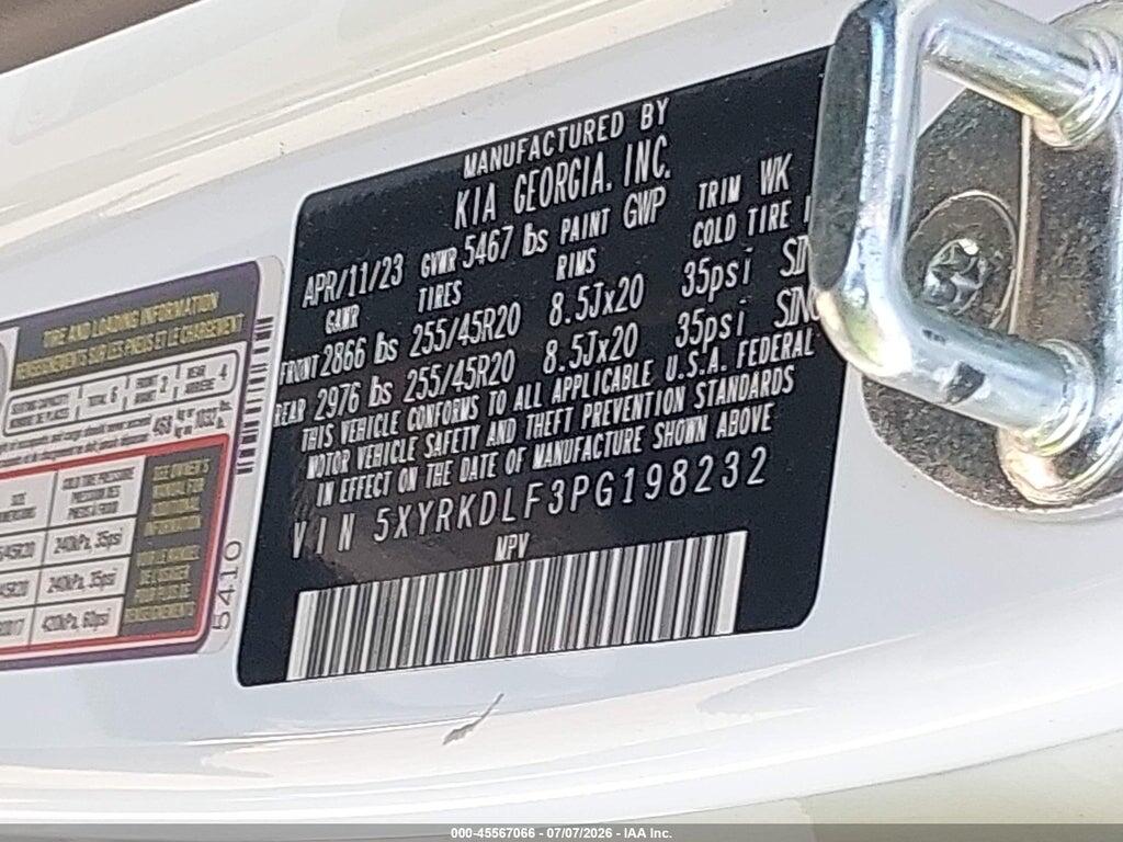 5XYRKDLF3PG198232 2023 KIA SORENTO photo no. 9