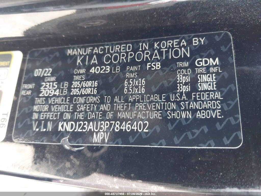 KNDJ23AU3P7846402 2023 KIA SOUL photo no. 9