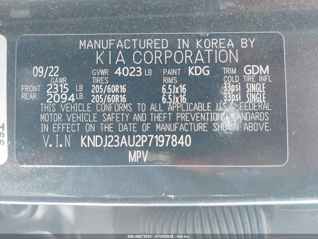 KNDJ23AU2P7197840 2023 KIA SOUL photo no. 9
