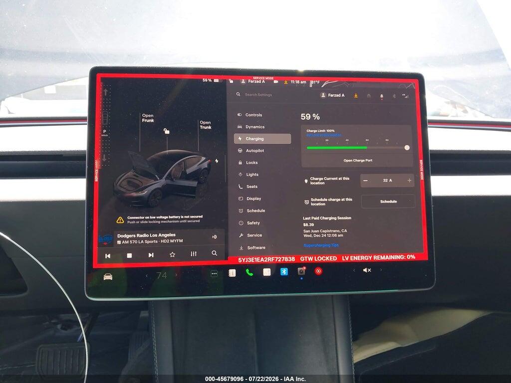 5YJ3E1EA2RF727838 2024 TESLA MODEL 3 photo no. 7