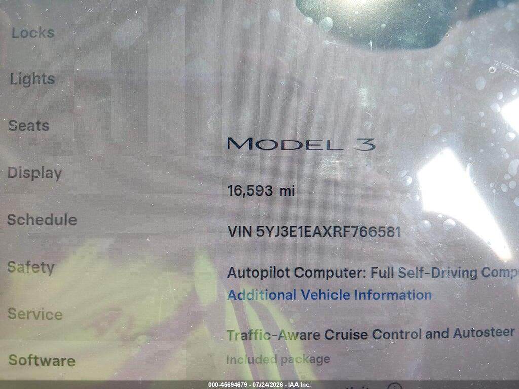 5YJ3E1EAXRF766581 2024 TESLA MODEL 3 photo no. 7