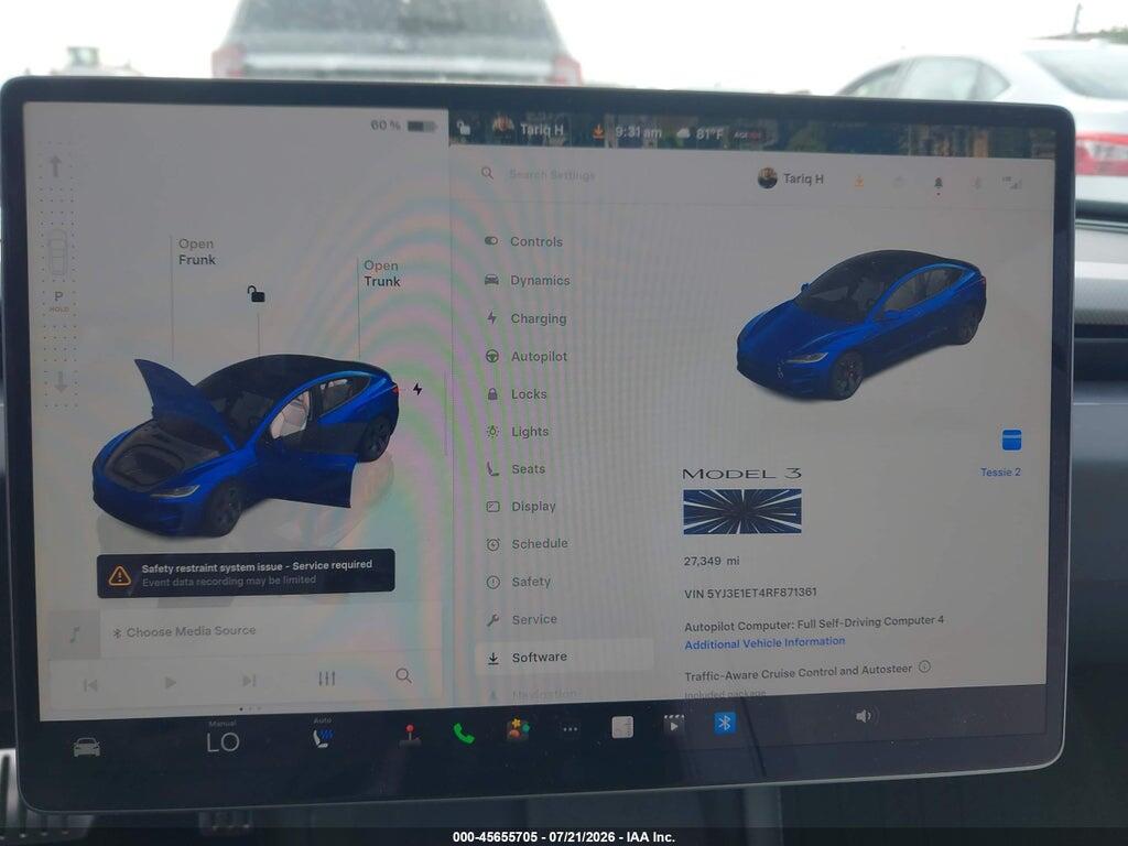 5YJ3E1ET4RF871361 2024 TESLA MODEL 3 photo no. 7