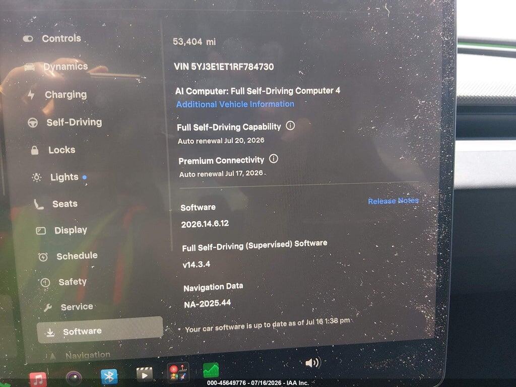 5YJ3E1ET1RF784730 2024 TESLA MODEL 3 photo no. 7