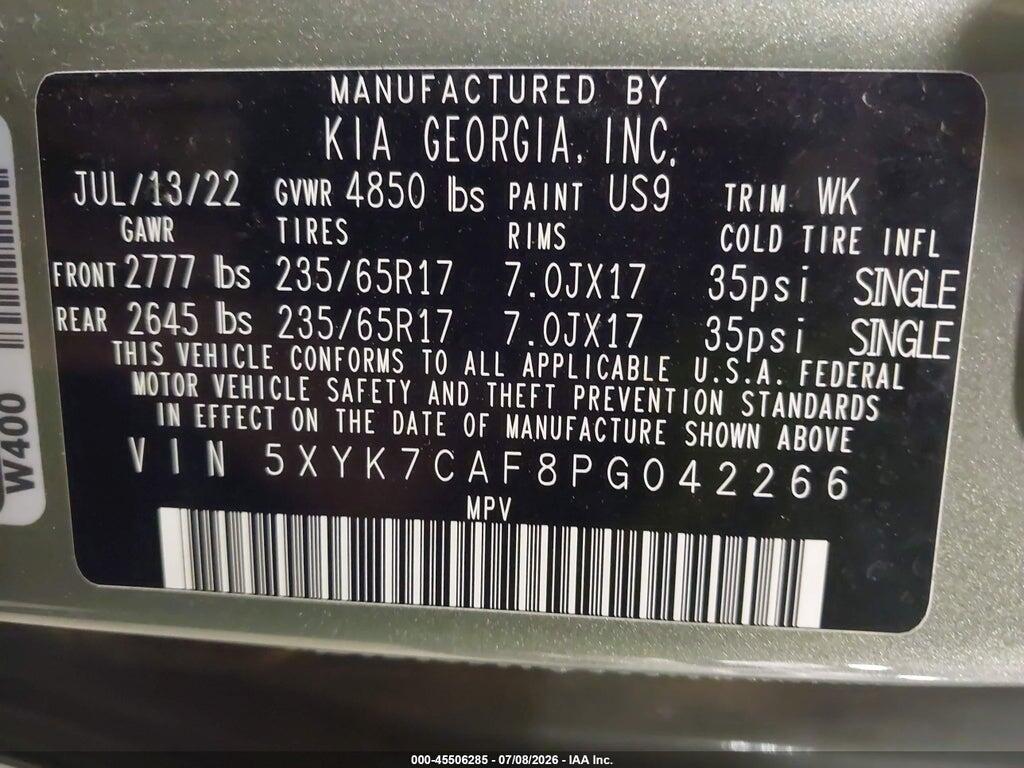 5XYK7CAF8PG042266 2023 KIA SPORTAGE photo no. 9