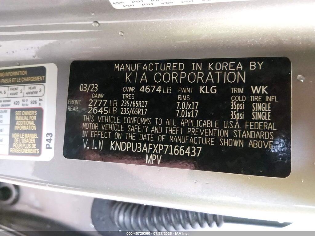 KNDPU3AFXP7166437 2023 KIA SPORTAGE photo no. 9