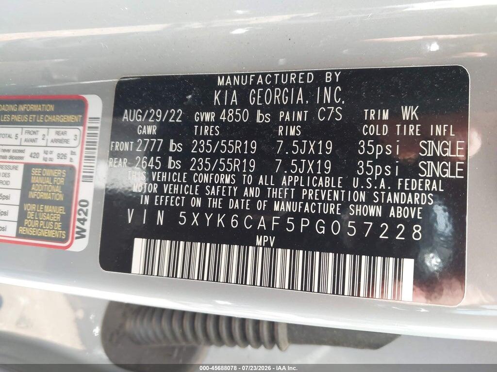 5XYK6CAF5PG057228 2023 KIA SPORTAGE photo no. 9