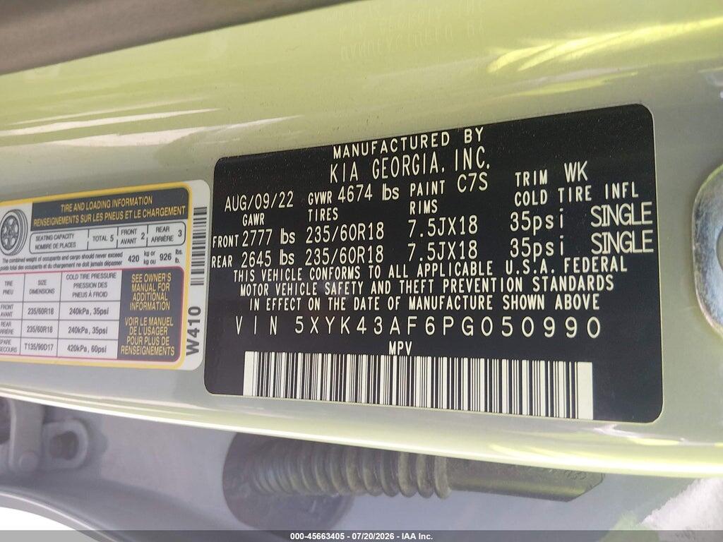 5XYK43AF6PG050990 2023 KIA SPORTAGE photo no. 9