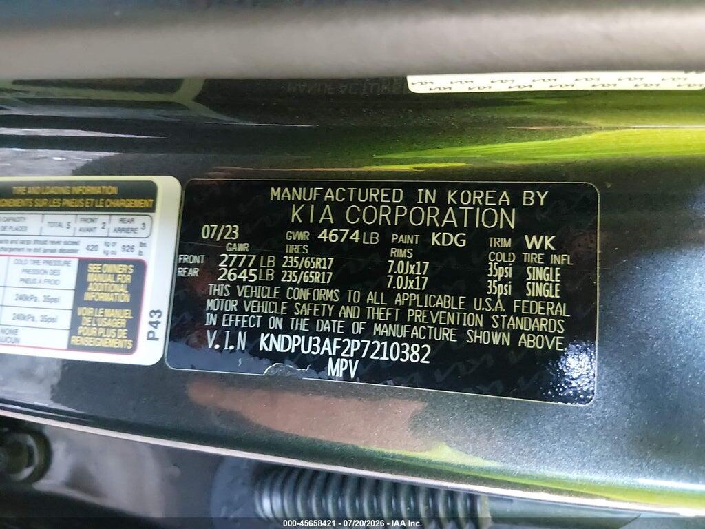 KNDPU3AF2P7210382 2023 KIA SPORTAGE photo no. 9