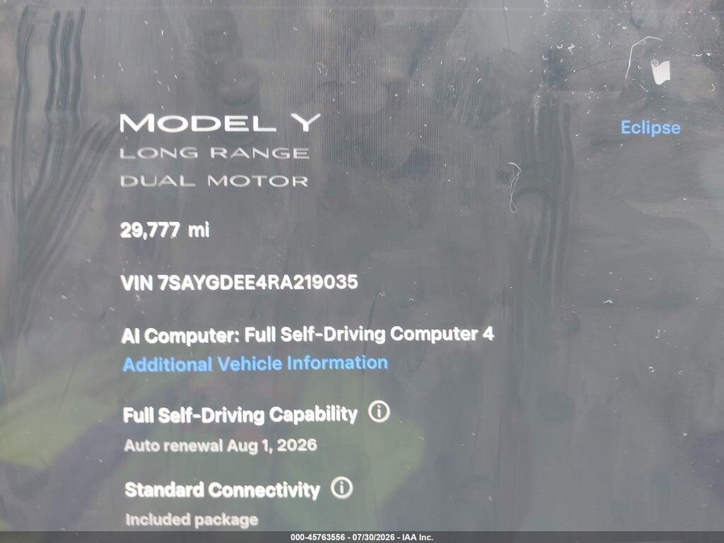 7SAYGDEE4RA219035 2024 TESLA MODEL Y photo no. 7