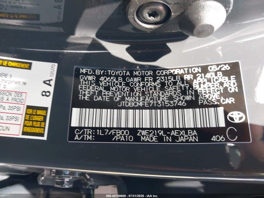 JTDBCMFE7T3153746 2026 TOYOTA COROLLA HYBRID photo no. 9