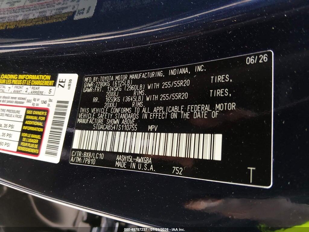 5TDACAB54TS110755 2026 TOYOTA GRAND HIGHLANDER HYBRID photo no. 9