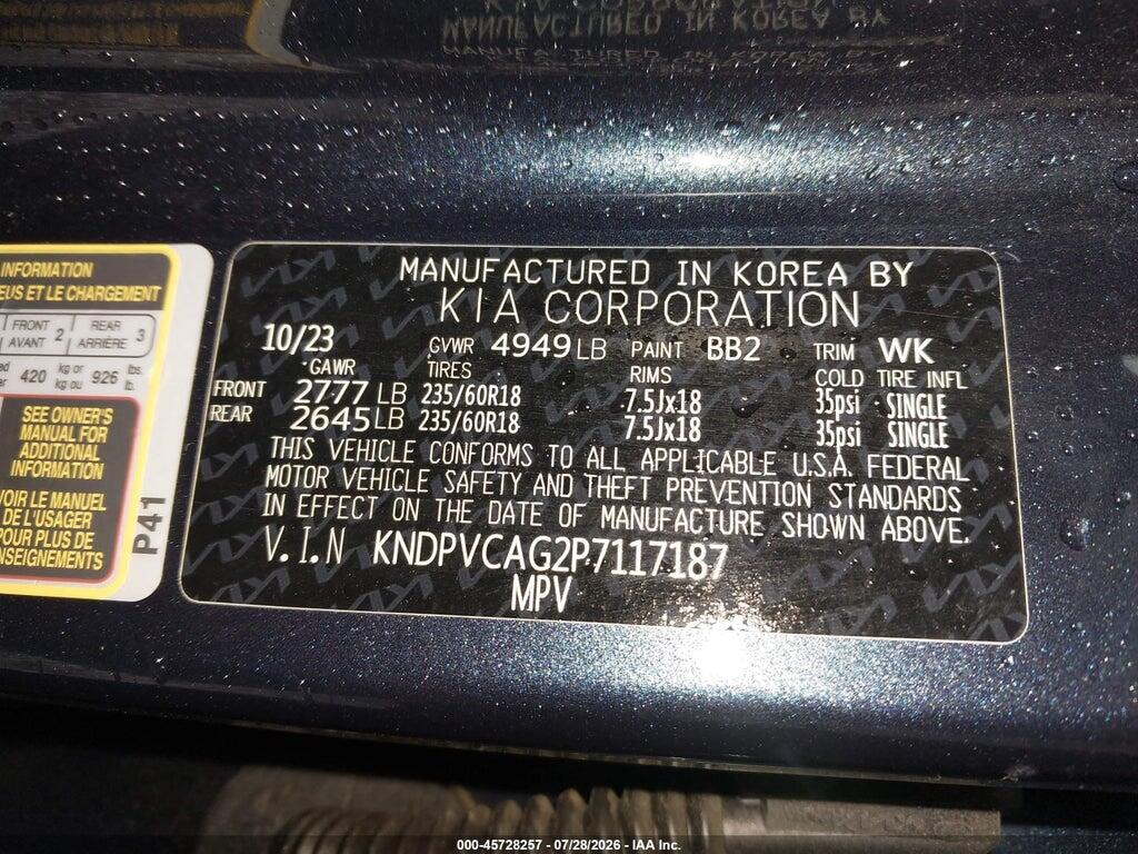 KNDPVCAG2P7117187 2023 KIA SPORTAGE HYBRID photo no. 9