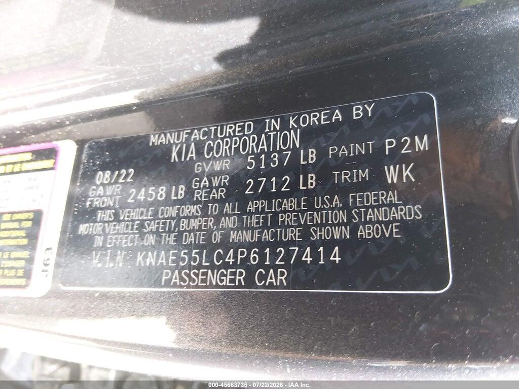 KNAE55LC4P6127414 2023 KIA STINGER photo no. 9