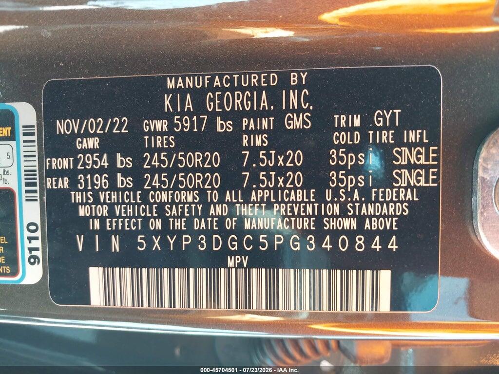 5XYP3DGC5PG340844 2023 KIA TELLURIDE photo no. 9