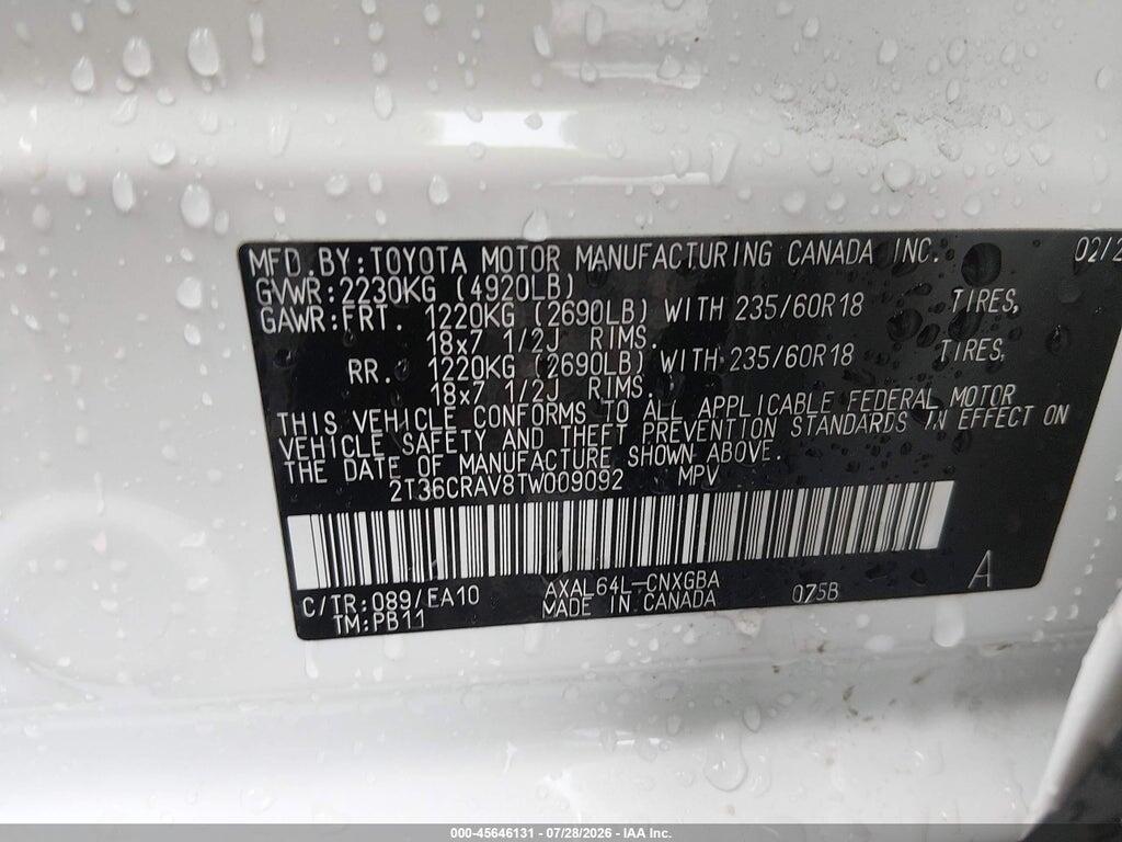 2T36CRAV8TW009092 2026 TOYOTA RAV4 photo no. 9