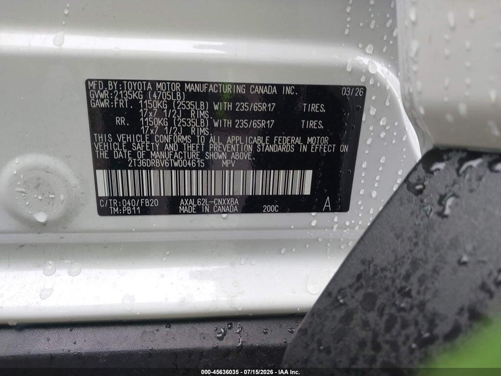 2T36DRBV6TW004615 2026 TOYOTA RAV4 photo no. 9