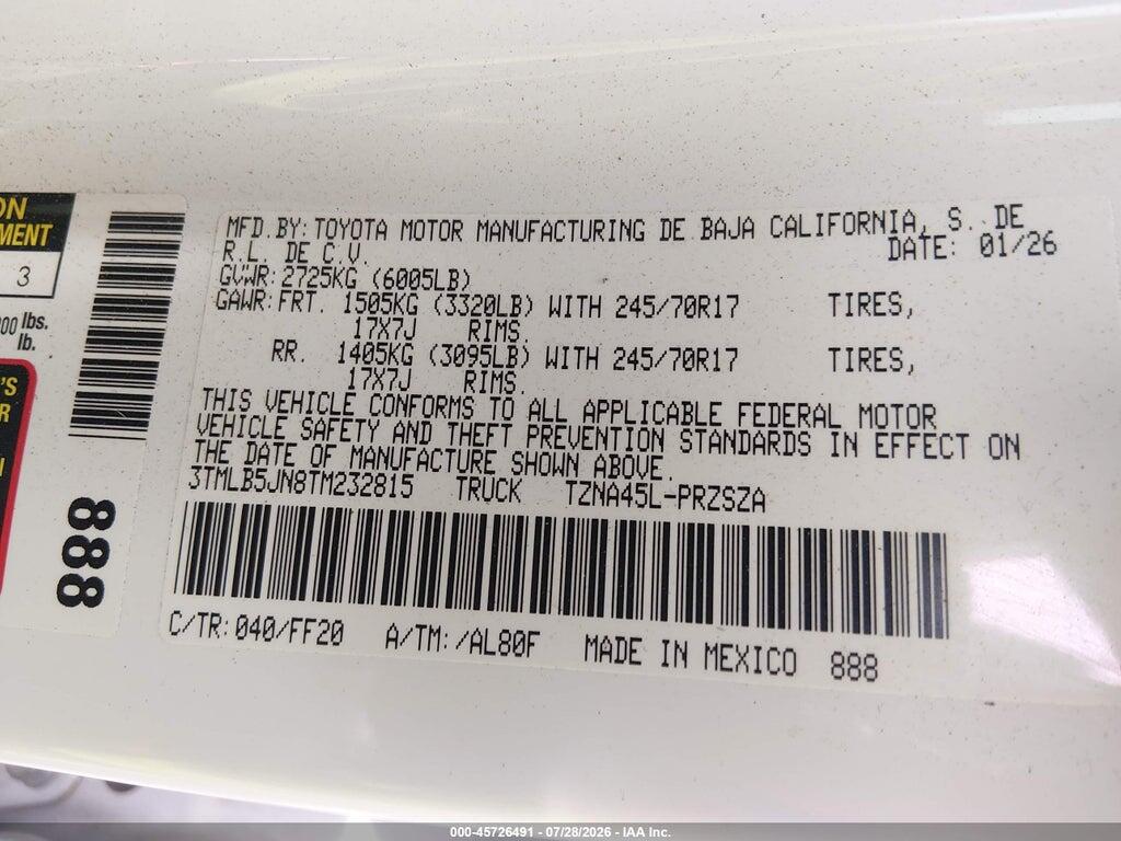 3TMLB5JN8TM232815 2026 TOYOTA TACOMA photo no. 9