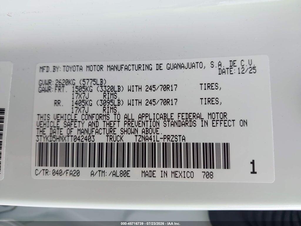 3TYKD5HNXTT042403 2026 TOYOTA TACOMA photo no. 9