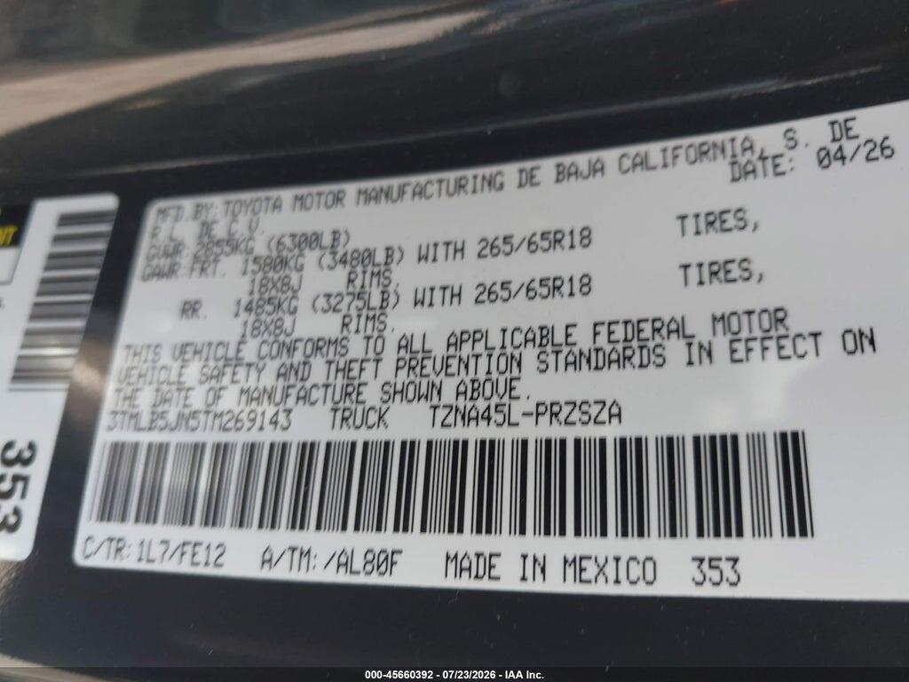 3TMLB5JN5TM269143 2026 TOYOTA TACOMA photo no. 9
