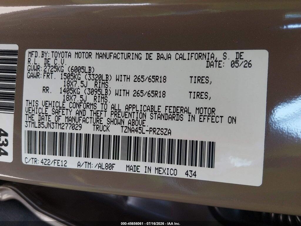 3TMLB5JN3TM277029 2026 TOYOTA TACOMA photo no. 9