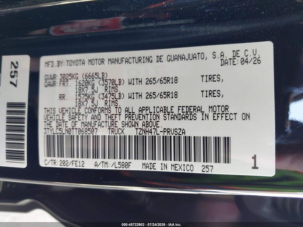 3TYLC5LN0TT068507 2026 TOYOTA TACOMA HYBRID photo no. 9