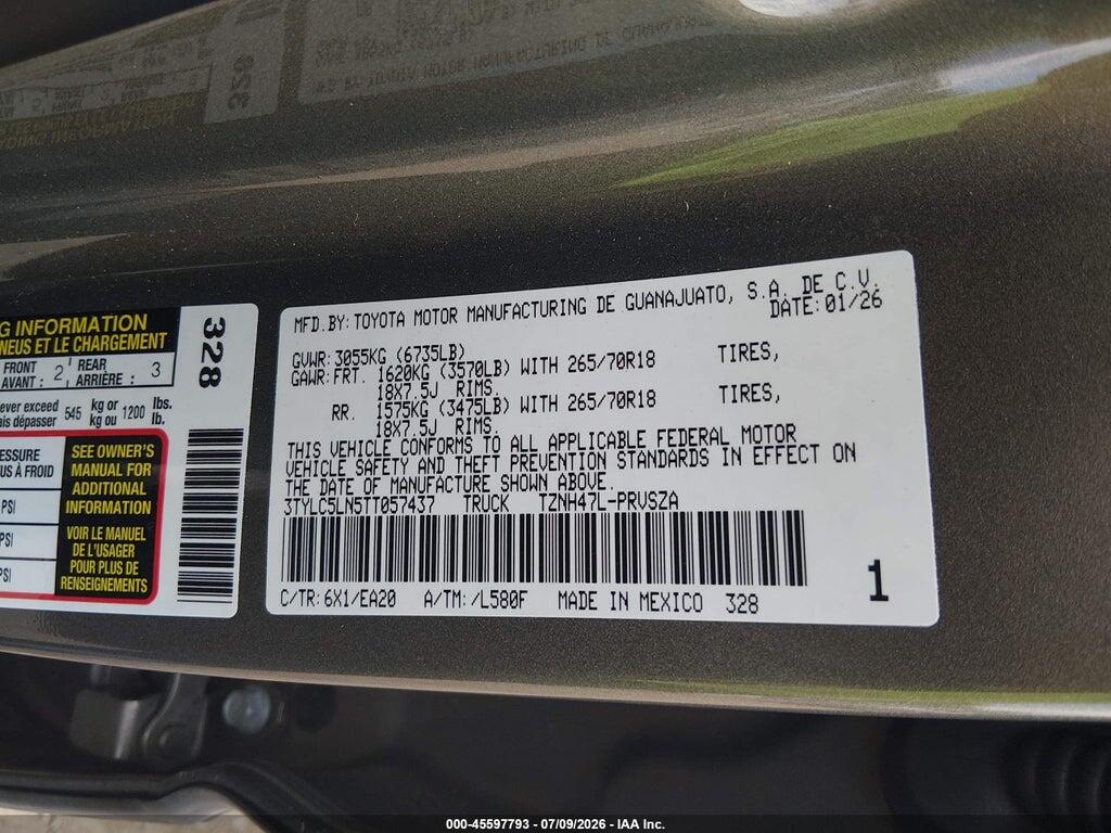3TYLC5LN5TT057437 2026 TOYOTA TACOMA HYBRID photo no. 9