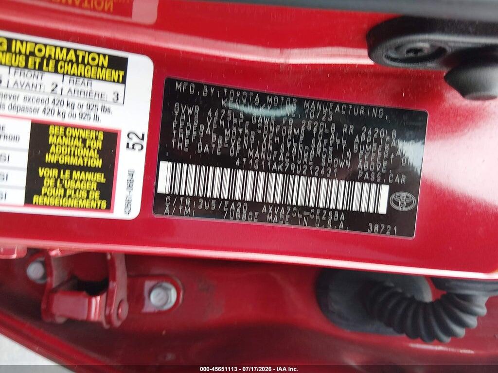 4T1G11AK7RU212431 2024 TOYOTA CAMRY photo no. 9