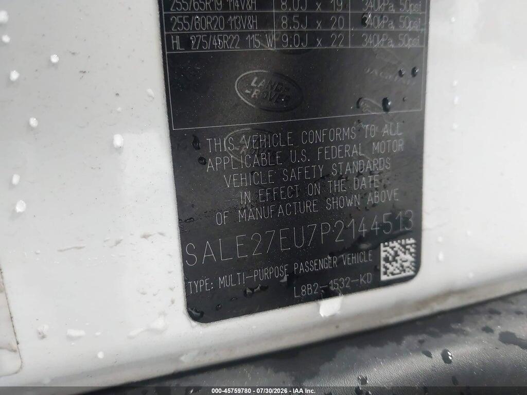 SALE27EU7P2144513 2023 LAND ROVER DEFENDER photo no. 9