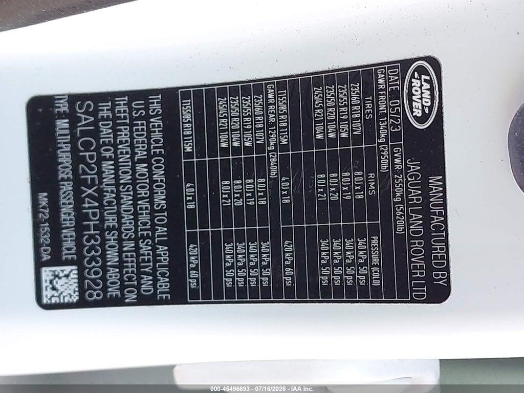 SALCP2FX4PH333928 2023 LAND ROVER DISCOVERY SPORT photo no. 9