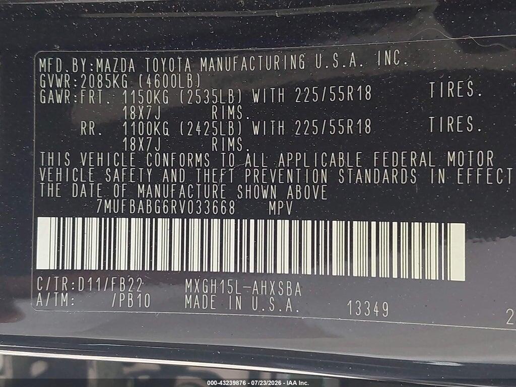 7MUFBABG6RV033668 2024 TOYOTA COROLLA CROSS HYBRID photo no. 9