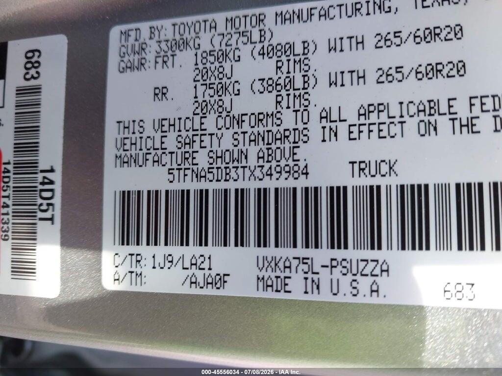 5TFNA5DB3TX349984 2026 TOYOTA TUNDRA photo no. 9