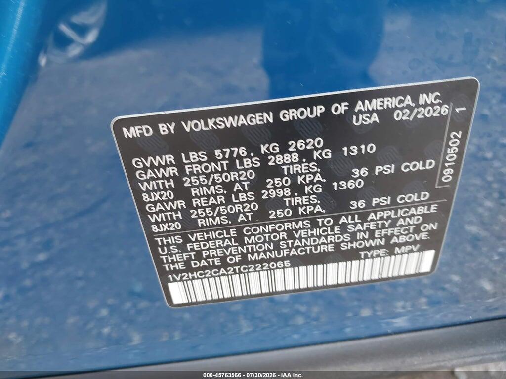 1V2HC2CA2TC222065 2026 VOLKSWAGEN ATLAS CROSS SPORT photo no. 9
