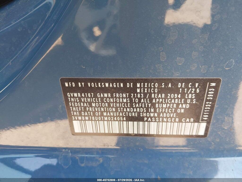 3VWBW7BU0TM024054 2026 VOLKSWAGEN JETTA photo no. 9