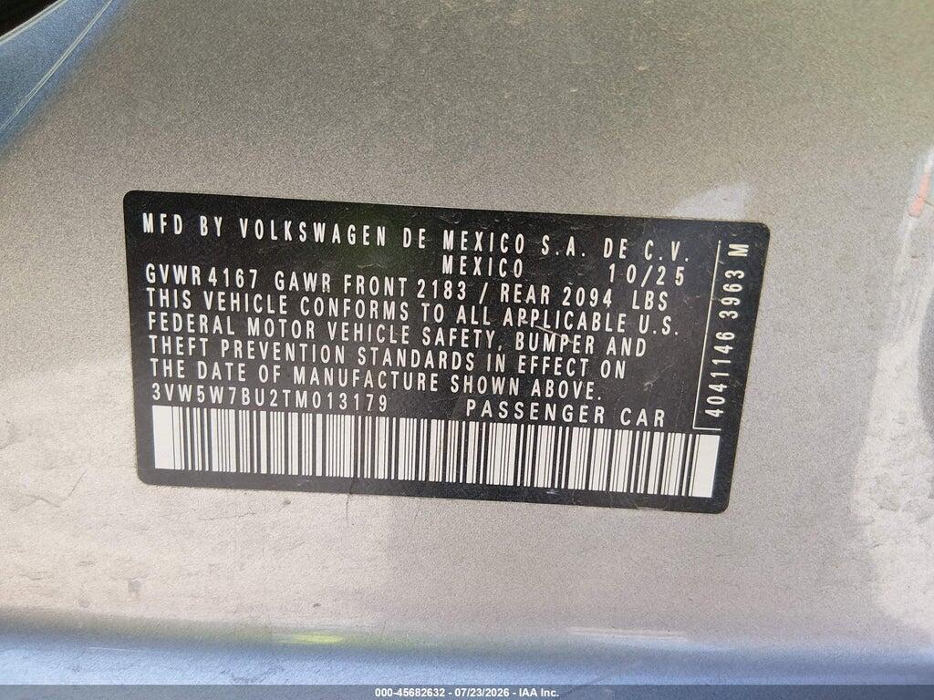3VW5W7BU2TM013179 2026 VOLKSWAGEN JETTA photo no. 9