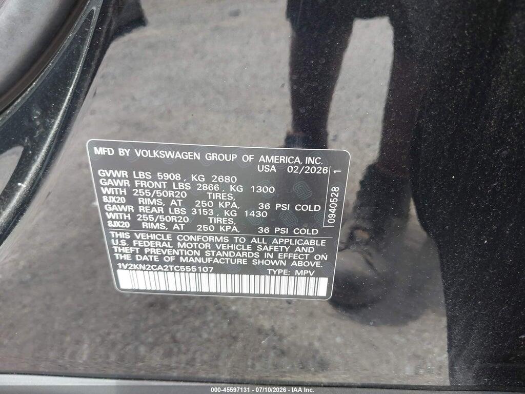 1V2KN2CA2TC555107 2026 VOLKSWAGEN ATLAS photo no. 9