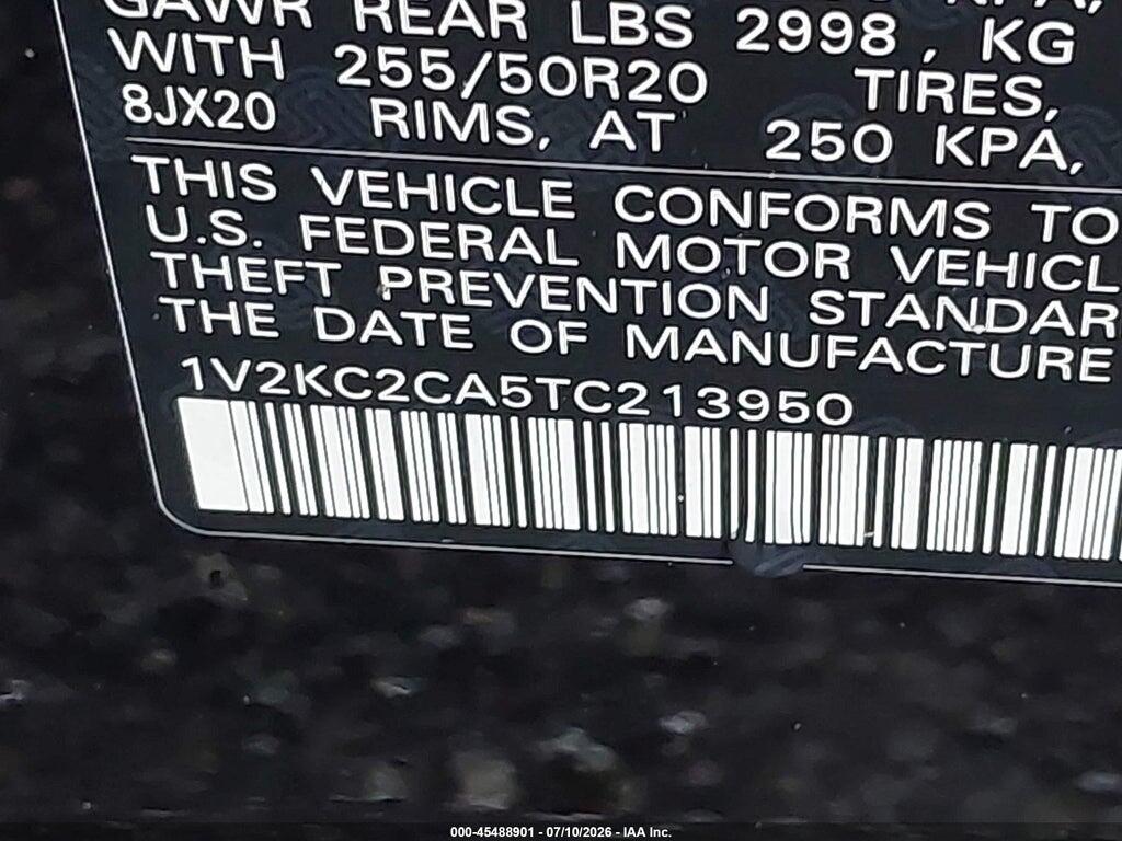 1V2KC2CA5TC213950 2026 VOLKSWAGEN ATLAS CROSS SPORT photo no. 9