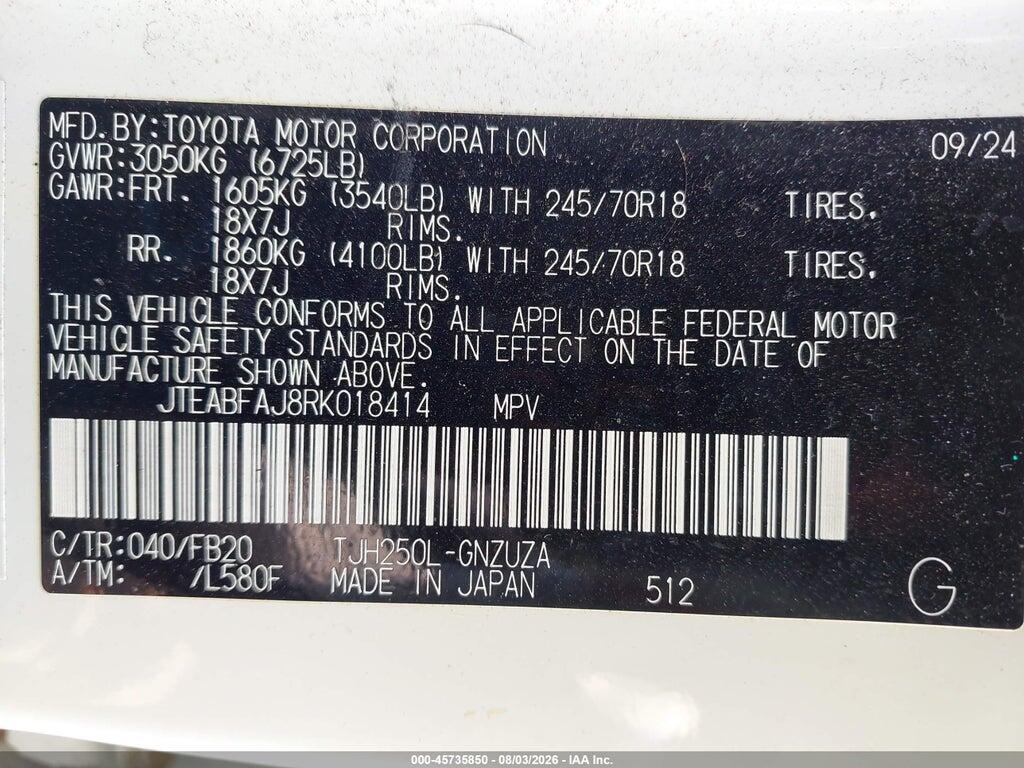 JTEABFAJ8RK018414 2024 TOYOTA LAND CRUISER photo no. 9