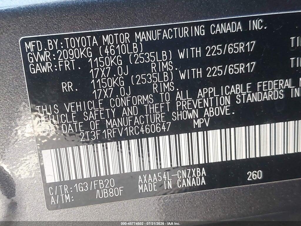 2T3F1RFV1RC460647 2024 TOYOTA RAV4 photo no. 9